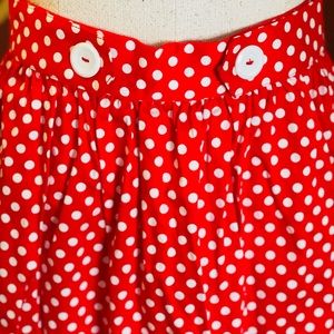 ModCloth Red & White Polkadot Skirt